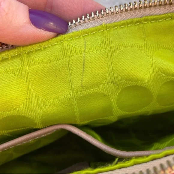 *VINTAGE* KATE SPADE Multicolor Abstract Polka Dot Hobo Purse Bag - Picture 10 of 15